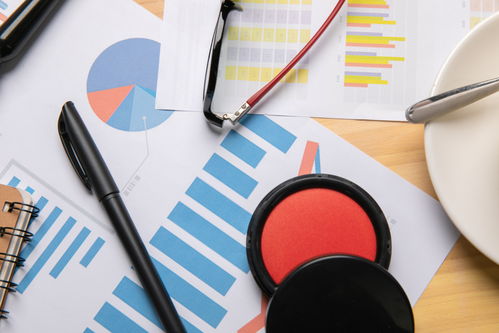 印泥報表 辦公用品的商務攝影圖與技術開發